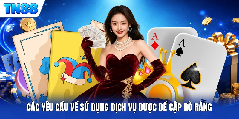 Các yêu cầu về sử dụng dịch vụ được đề cập rõ ràng